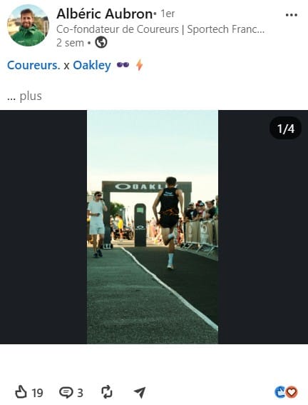 Post LinkedIn Coureurs.