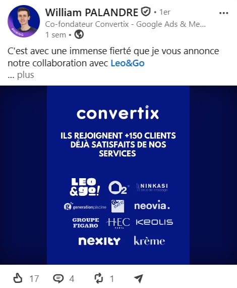 Exemple de post de réassurance