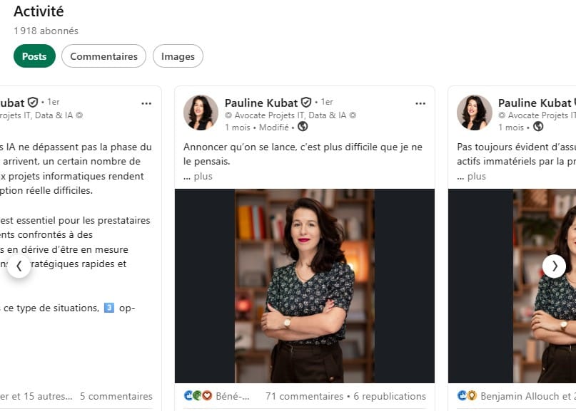 Publications personal branding de Pauline Kubat