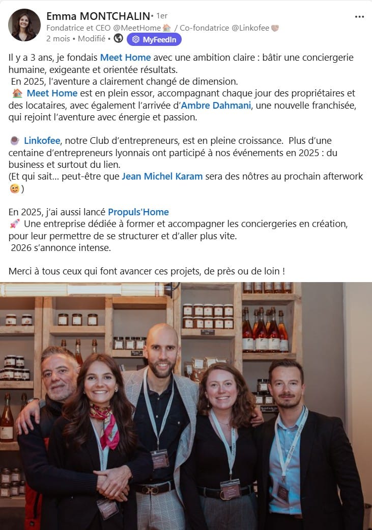 Profil LinkedIn Emma Montchalin - personal branding
