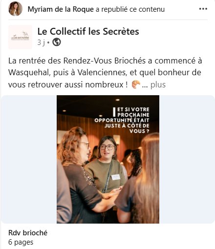 Les RDV Briochés du Collectif les Secrètes, republiés par Myriam