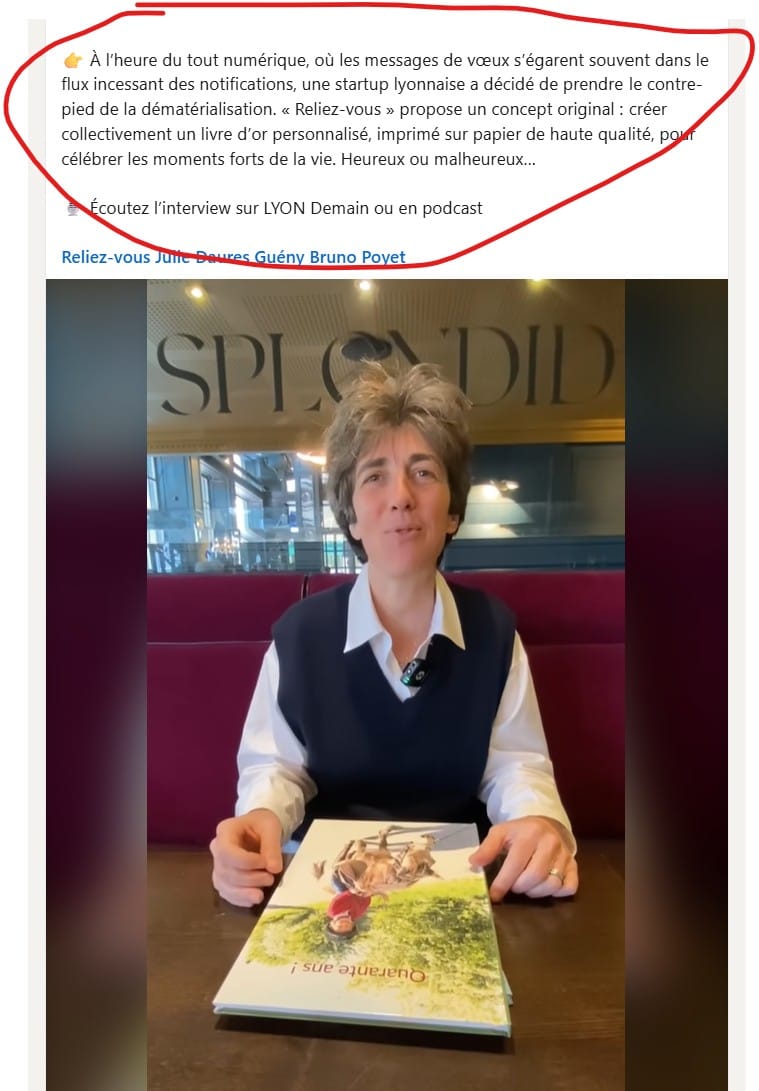Profil LinkedIn de Julie, section parcours