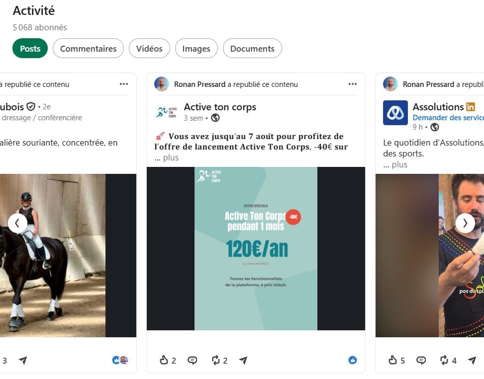 Page entreprise Assolutions sur LinkedIn