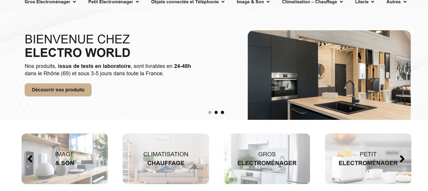 Le site d'Electro World