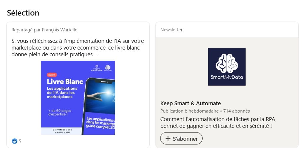Sélection LinkedIn de François Wartelle