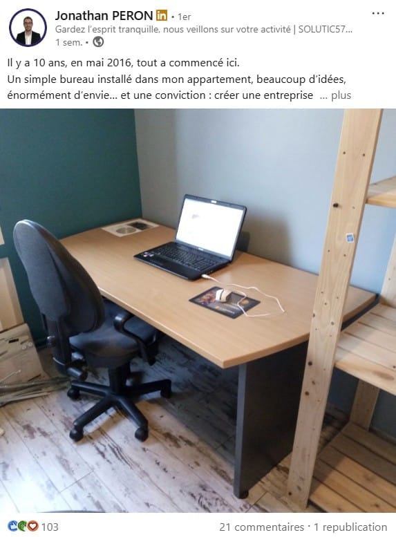 Exemple de post personal branding